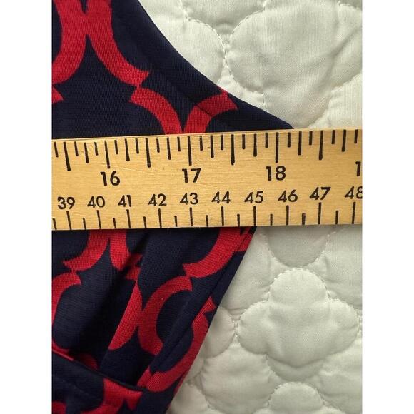 Mix by 41 Hawthorne Kassidy‎ Navy Red Sleeveless Wrap Dress Large Stitch Fix - Picture 4 of 6